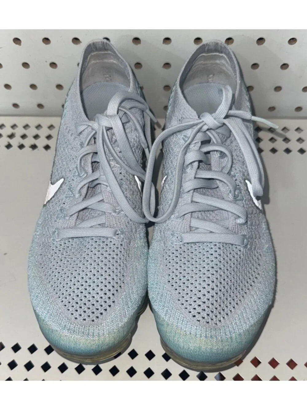 Nike Air VaporMax Ice Flash Womens Athletic Running Shoes Size 7.5 Blue Gray